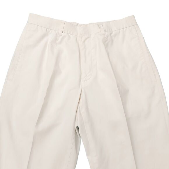 Panicale Italy Trousers Pants Womens 46 White Flat Front Straight Made in Italy - Picture 2 of 13